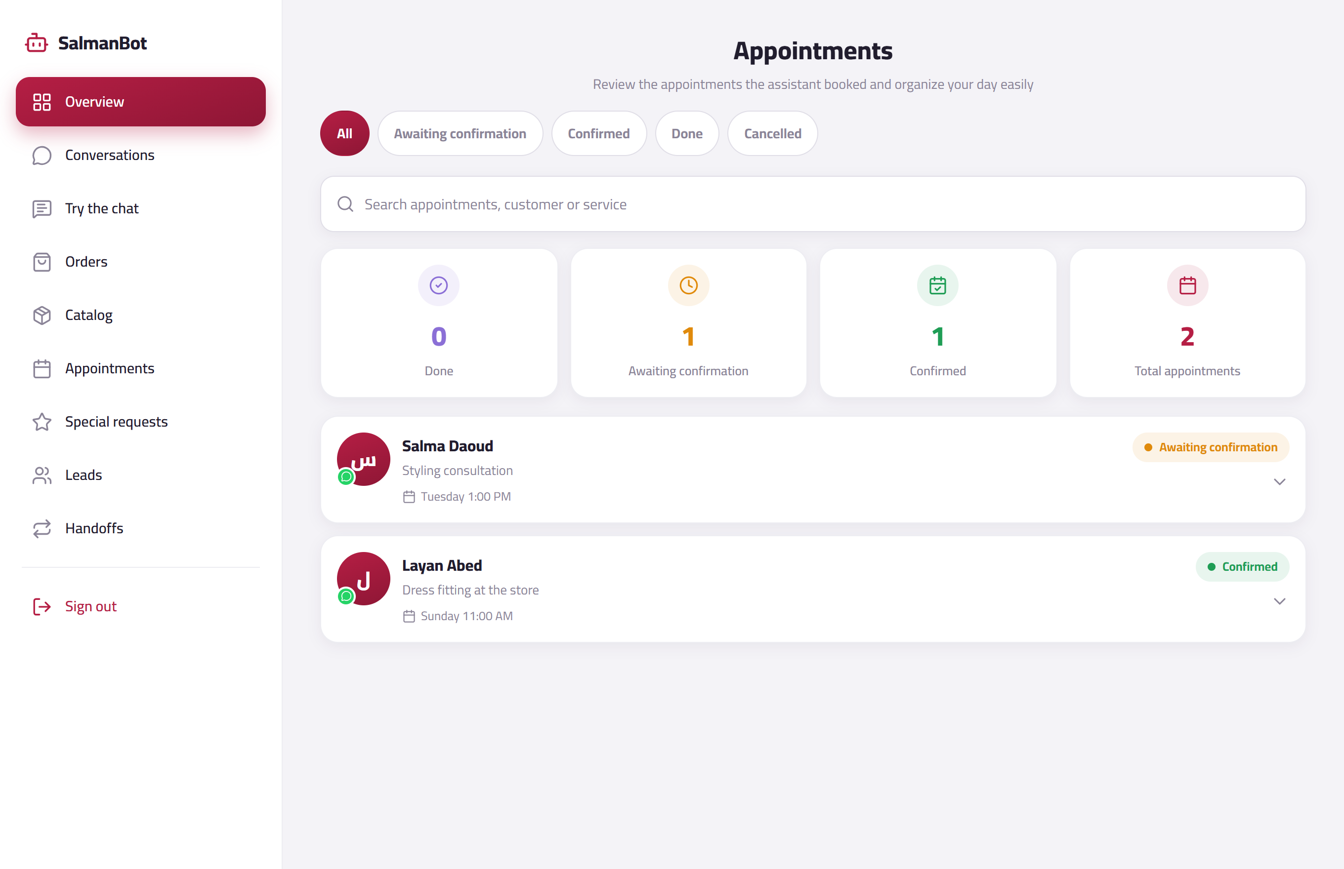 Appointments
