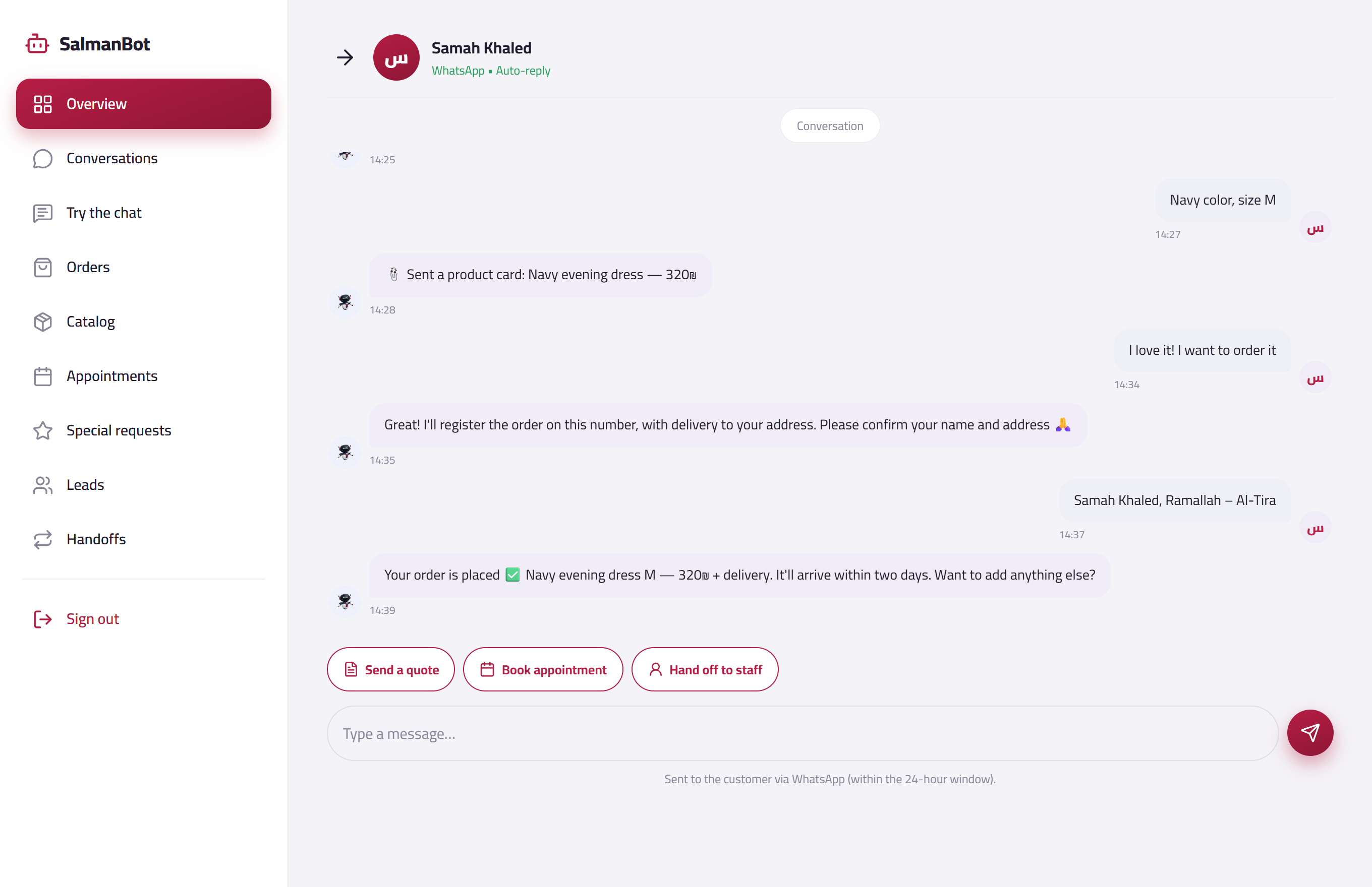 Live chat