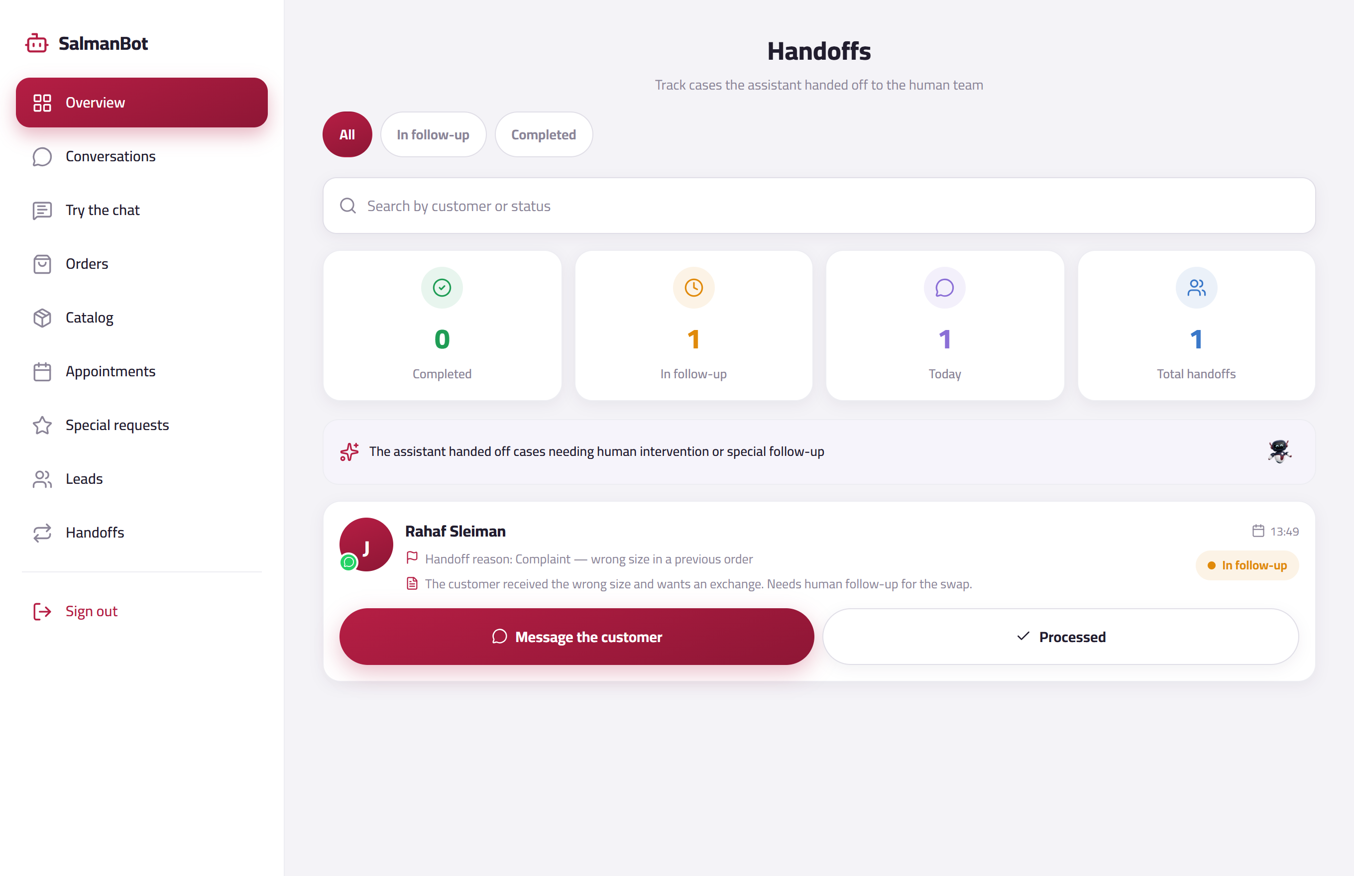 Handoffs