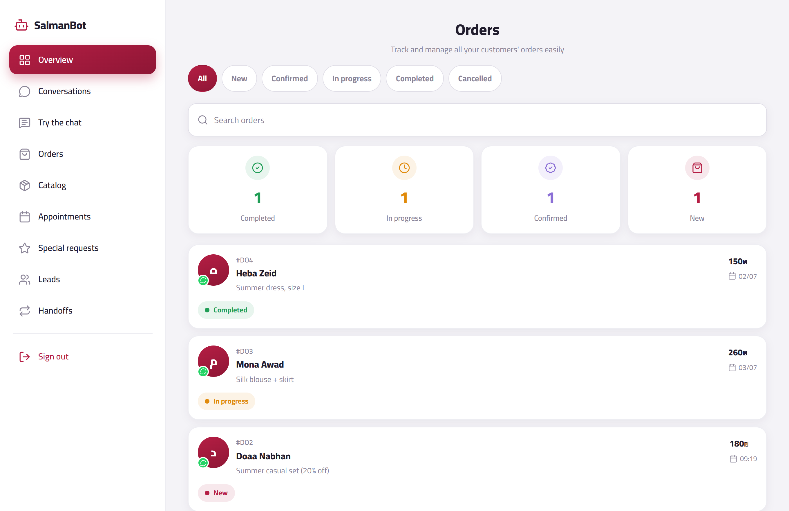 Orders